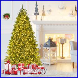 6ft Pre-lit LED Light Christmas Fir Tree with8 Flash Modes Patio