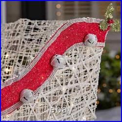 70-inch LED Sleigh with Red Trim Festive Outdoor Display Premium Elegant Decor