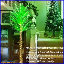 7FT LED Lighted Palm Trees for outside Patio, Artificial Palm Trees with Lights