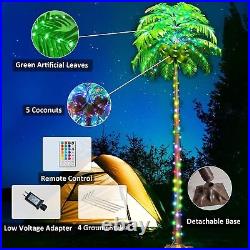 7FT Lighted Palm Tree Color Changing Remote Blue Green Lights LED Outdoor Decor