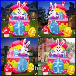 7FT Tall Easter Inflatables Outdoor Decorations Inflatable Easter Bunny with Col