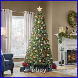 7.5 ft Pre-Lit LED Festive Full Pine Artificial Christmas Tree New FREE SHIPPING