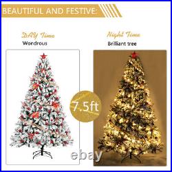 7.5ft Automatic Tree Structure PVC Green Flocking 1450 Branches Christmas Tree