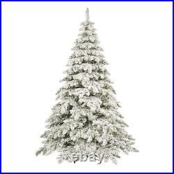 7.5ft Pre-Lit Artificial Christmas Tree with Flocked Snow 400 LED Xmas Decor