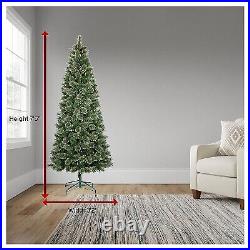 7.5ft Pre-lit Artificial Christmas Tree Slim Virginia Pine with Clear Lights