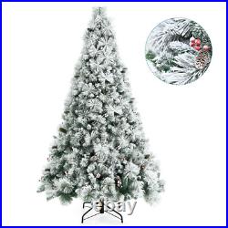 7' Christmas Tree with Snow and Decor