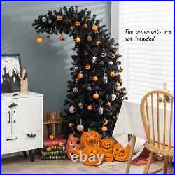 7 FT Artificial Halloween Tree Hinged Holiday Decoration with 400 LED Lights