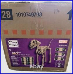7 ft Skeleton Dog Skelly Dog Home Accent Halloween 2024 Home Depot