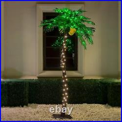 7ft Lighted Palm Tree with Glowing Coconuts Dimmable, UL Certified, Waterpr