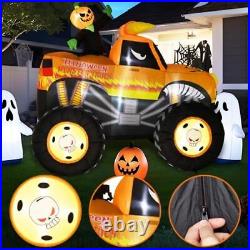 8FT Halloween Inflatables Inflatables Outdoor Halloween Ghost Truck