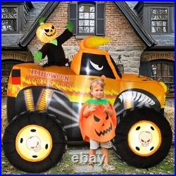 8FT Halloween Inflatables Inflatables Outdoor Halloween Ghost Truck