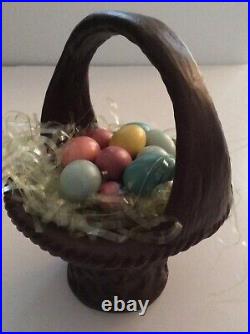 8+ Piece Collection Of Realistic Looking Chocolate Easter Bunny Rabbits, Basket