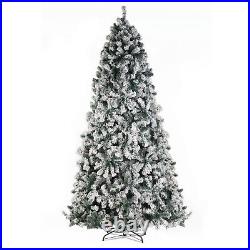 9FT Artificial Pre-lit Christmas Tree Automatic Snow Cover 900 Led Lights Decor