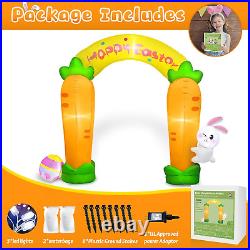 9FT Long Easter Inflatables Archway Outdoor Decorations, Easter Inflatable Bunny