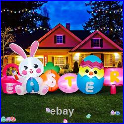9FT Long Easter Inflatables Archway Outdoor Decorations, Easter Inflatable Bunny