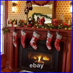 9 FT Pre-lit Christmas Garland Timer Fireplace Stair Wall Door Indoor Décor 2Pcs