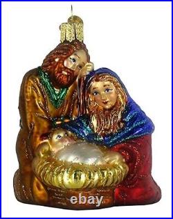 9 Piece Boxed Nativity Blown Glass Christmas Ornaments by Old World Christmas