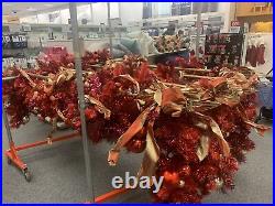 9 feet Commercial Christmas Decoration Pre-lit, with ribbons & bows