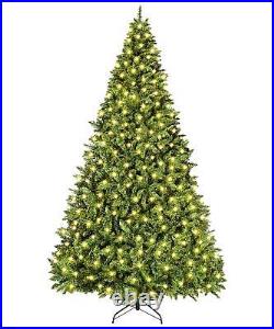 9ft Christmas Tree with lights Artificial Holiday Xmas Tree Pre-lit Pine Trees