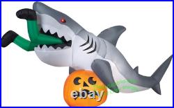 9ft Halloween Inflatable Animated Shark Attack LED Pumpkin Lawn Garden Yard NEW