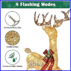 Apluschoice 3 Piece Lighted Christmas Deer Family Set 210 LED Outdoor Yard