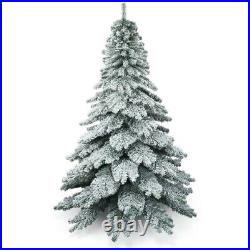 Arbol de Navidad con Nieve 7.5 ft Base Metalica Snow Flocked Christmas Tree USA