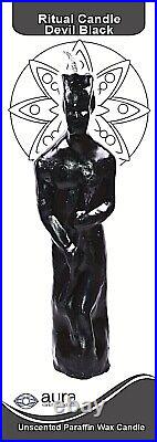 Aura Variety Figure Candle Devil Black 7.25 (1, 3, 6, 12, 48 Lot)