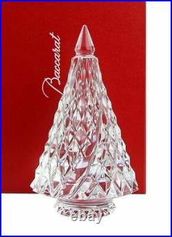 Baccarat Crystal Clear Diamant Fir Christmas Tree NEW With RED BOX SET