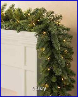 Balsam Hill 2-Pack Vermont White Spruce Garland Foliage with candlelight LED
