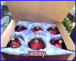 Balsam Hill Brilliant Bordeaux Jumbo Ornaments Set of 6 4002150