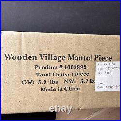 Balsam Hill LED Lit Wooden Christmas Holiday Mantel Village 32 NEW
