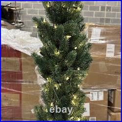 Balsam Hill Sonoma Slim 7 Foot Candlelight Clear Lights $699 Open Pencil Tree