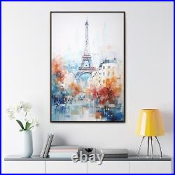Beautiful Eiffel Tower Abstract Canvas Framed Wall Art Eiffel Abstract Decor