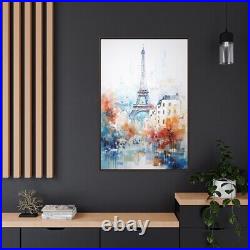 Beautiful Eiffel Tower Abstract Canvas Framed Wall Art Eiffel Abstract Decor