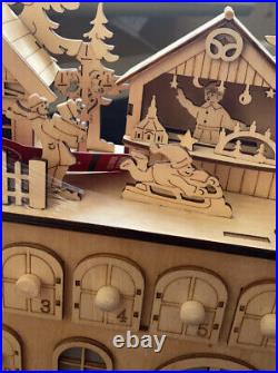 Beautiful NEW Martha Stewart Christmas Advent Calendar House Wood Free Ship
