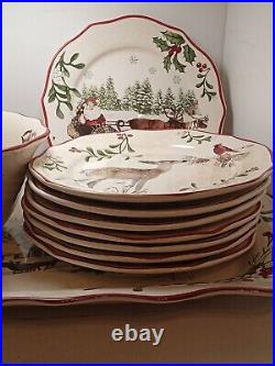 Better Home Heritage Collection Set Of 8 Christmas Plates /Large Bowl /And