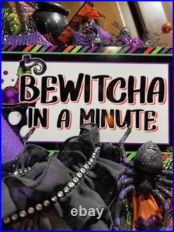 Bewitcha in a minute wreath, witch wreath, Halloween wreath, Halloween decor