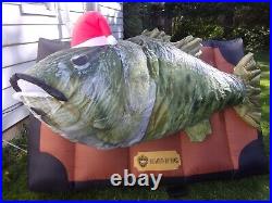 Big Mouth Billy Bass in Santa Hat Airblown Inflatable Moves Sings 6.5' Christmas
