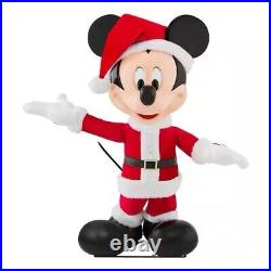 Brand New Disney 4 ft Animated Holiday Santa Mickey Mouse