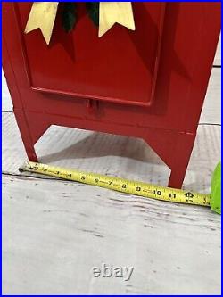 CHRISTMAS Holiday Decor LETTERS TO SANTA METAL MAILBOX Collectible