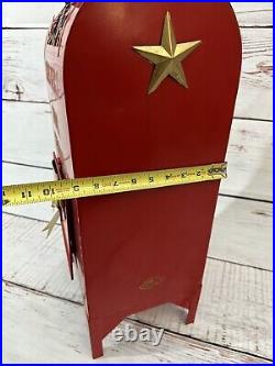 CHRISTMAS Holiday Decor LETTERS TO SANTA METAL MAILBOX Collectible