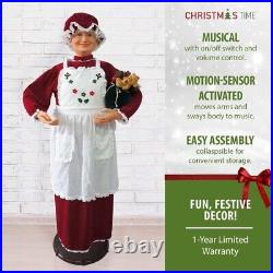 CHRISTMAS TIME 58 Dancing Mrs Claus Apron Doll Animated Robot / SELLS $249 NEW