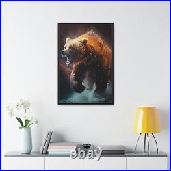 Canvas Prints Most Popular Items Surrealist Art Framed Canvas Art Grizzly Bear
