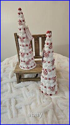 Cashmere & Cupcake Red White Peppermint Candy White Meringue 15 Christmas Tree