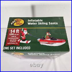 Christmas Bass Pro Shops 14 ft Water Skiing Santa & Reindeer Inflatable NIB