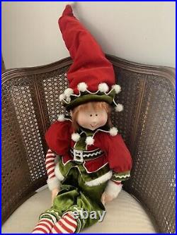 Christmas Elf 18 Inches Tall When Sitting