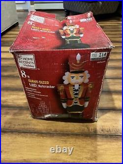 Christmas Gemmy Home Accents Holiday 8 ft Giant Sized LED Nutcracker Inflatable