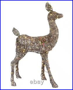 Christmas Outdoor Decorations Holiday Yard Reindeer Deer Pre Lit LED 54 Brown