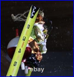 Christmas RADCO Fishing Santa Sitting On Bobber withfish German Blown Glass
