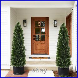 Christmas Tree Artificial Cedar Pine Tree Potted UV Rated Plant for Home Decor